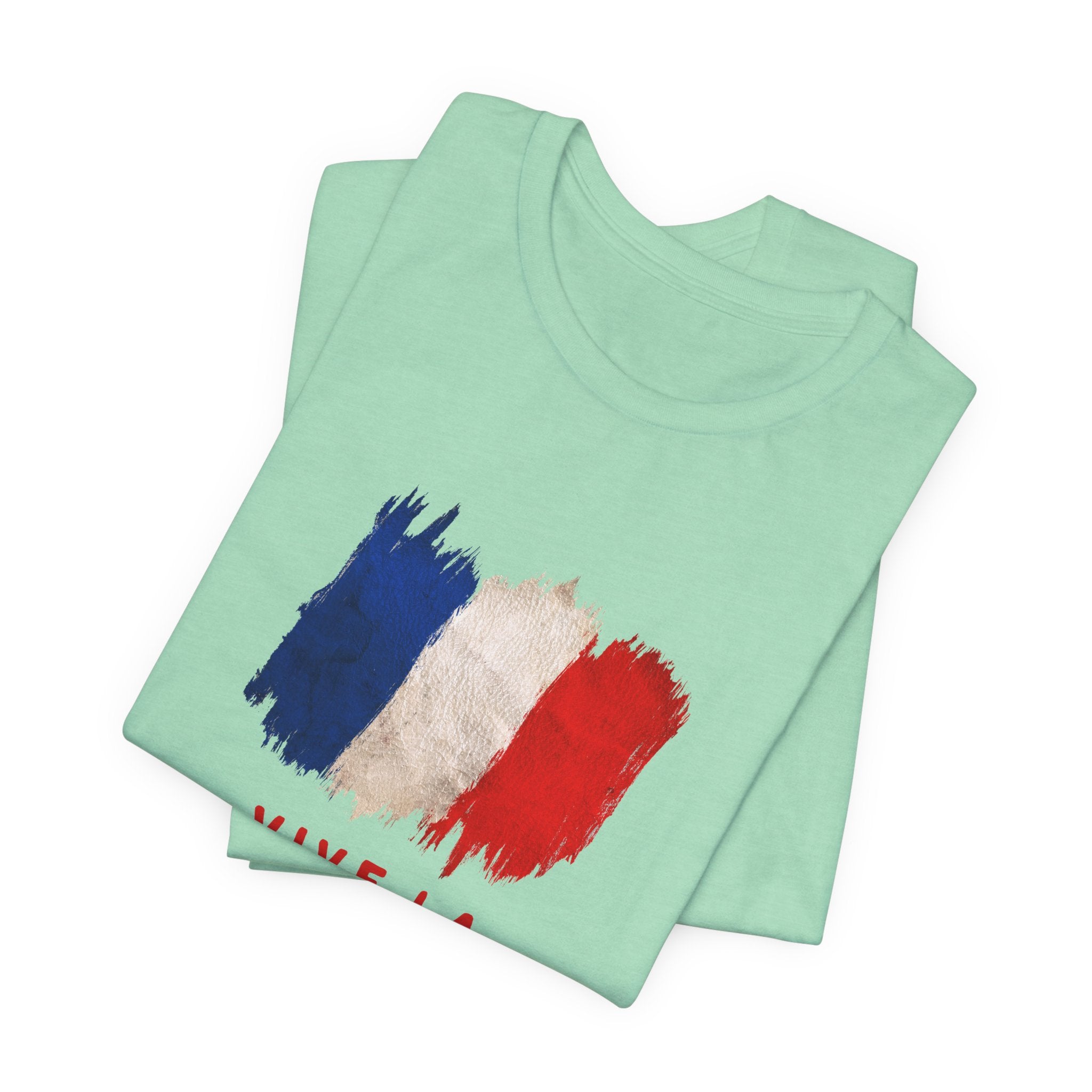 Vive La France T‑Shirt — French Flag Brushstroke Tee