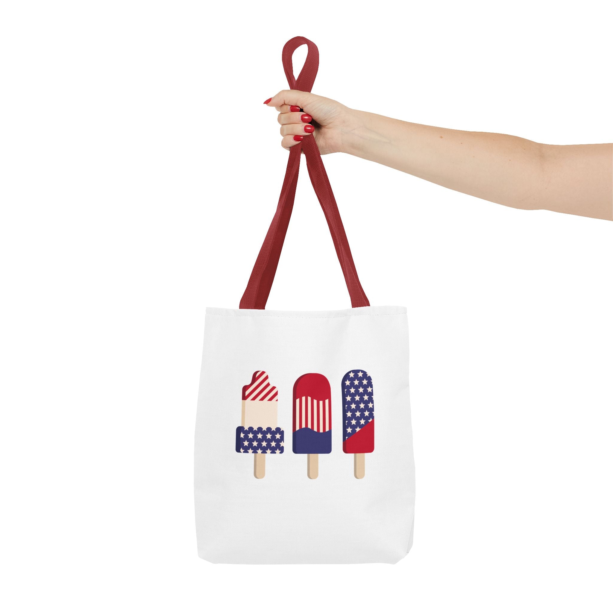 Patriotic Popsicle Tote Bag — 4th of July American Flag Summer Beach Tote