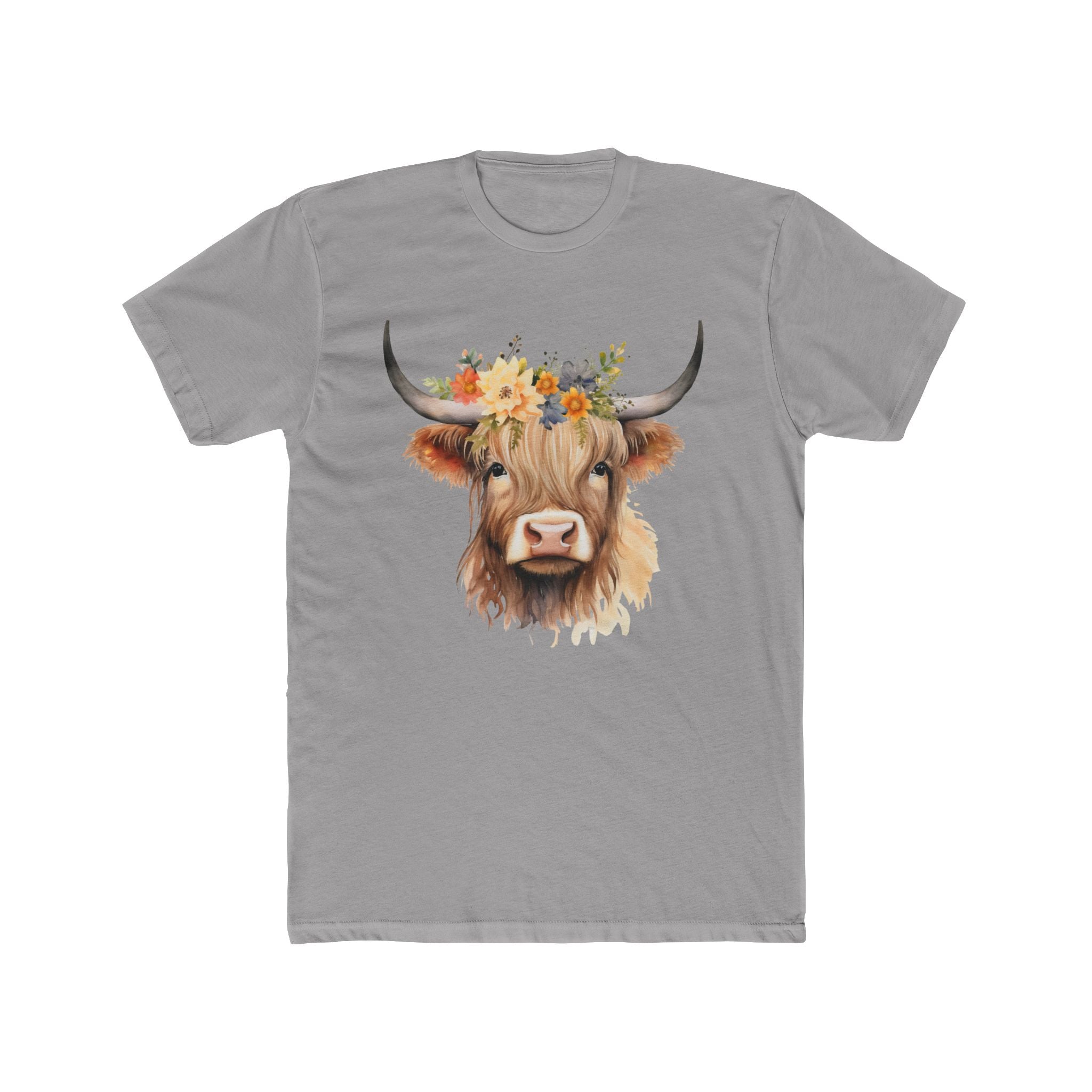 Fearlesss Highland Cow - Watercolor Floral Art