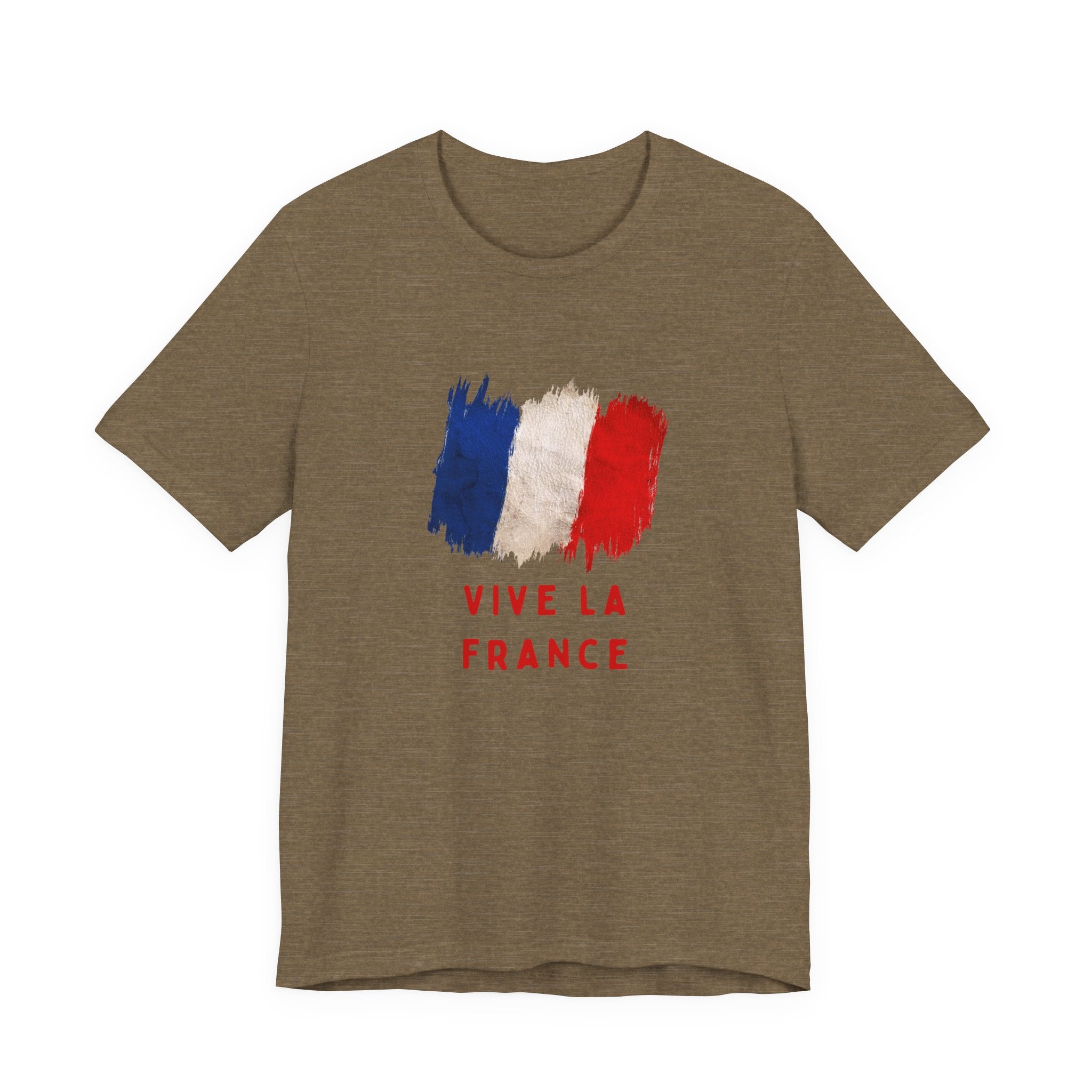 Vive La France T‑Shirt — French Flag Brushstroke Tee