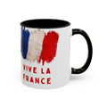 Vive La France Accent Coffee Mug — French Flag Brushstroke 11/15oz