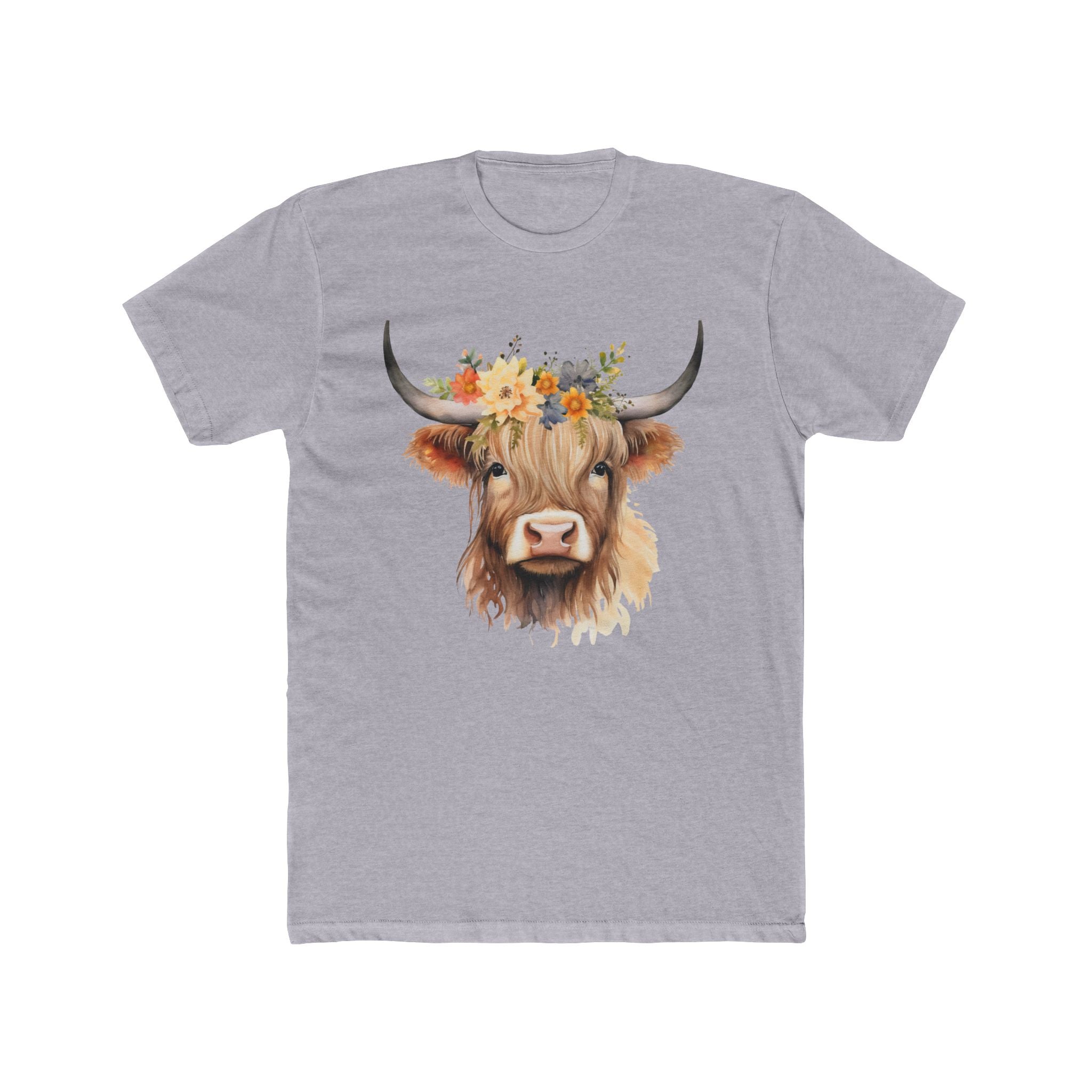 Fearlesss Highland Cow - Watercolor Floral Art